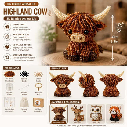 🧵✨Tiny 3D Beaded Animal DIY Kit