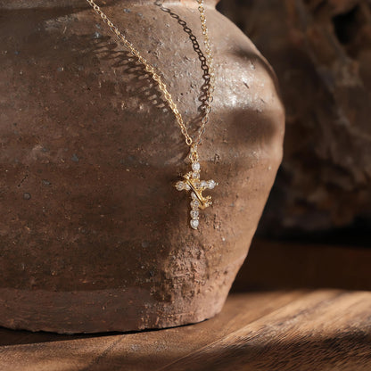 👑Crowned Cross Crystal Necklace