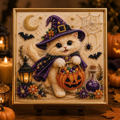 🎃DIY Halloween Cat Pearl Bead Painting Kit