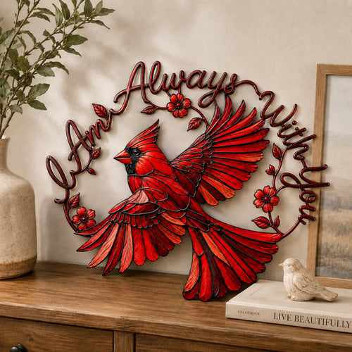 Cardinal Metal Wall Art - I Am Always With You