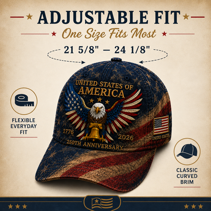 🇺🇸 250th Anniversary American Eagle Baseball Cap