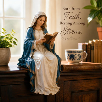 Virgin Mary Reading Figure