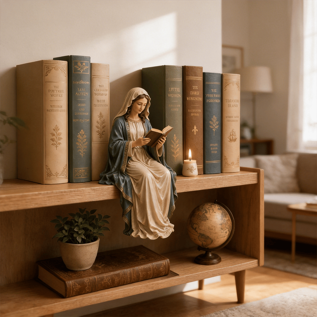 Virgin Mary Reading Figure