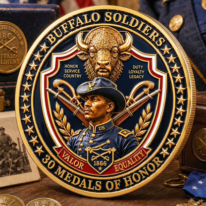 Buffalo Soldiers 1866 Heritage Commemorative Metal Medal