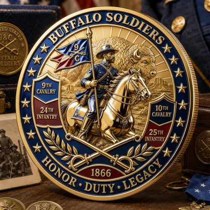 Buffalo Soldiers 1866 Heritage Commemorative Metal Medal