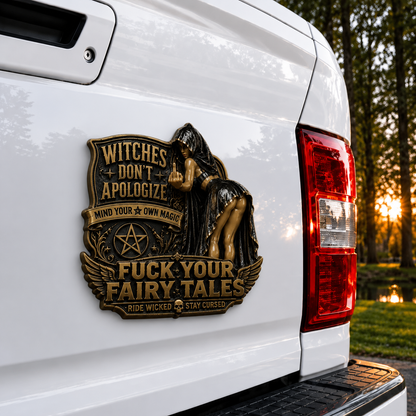 "Witches Don't Apologize" Car Emblem Metal Badge