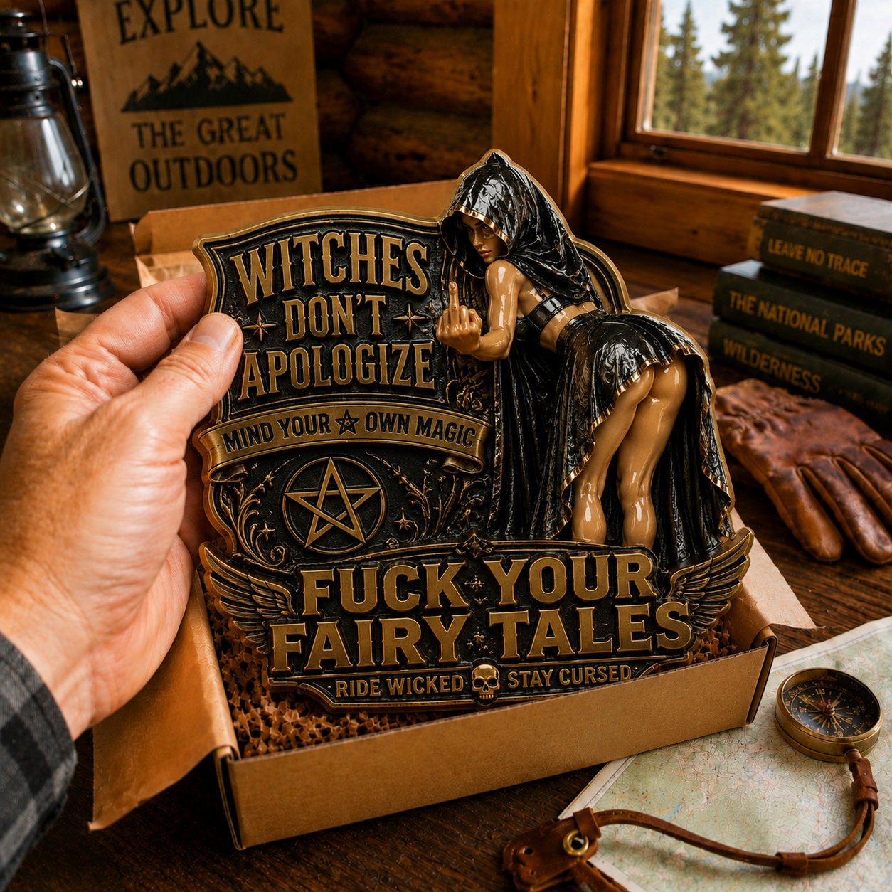 "Witches Don't Apologize" Car Emblem Metal Badge