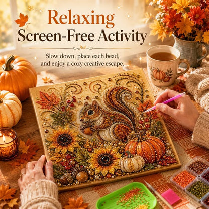 🍂✨ Autumn Pearl Painting Kit – Create a Beautiful Fall Artwork With a Touch of Sparkle