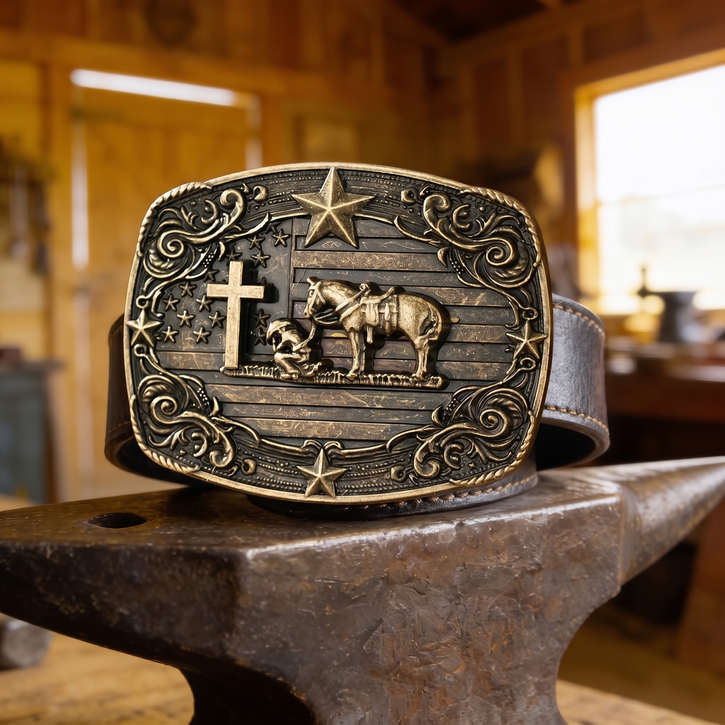 Christian Western Belt Buckle