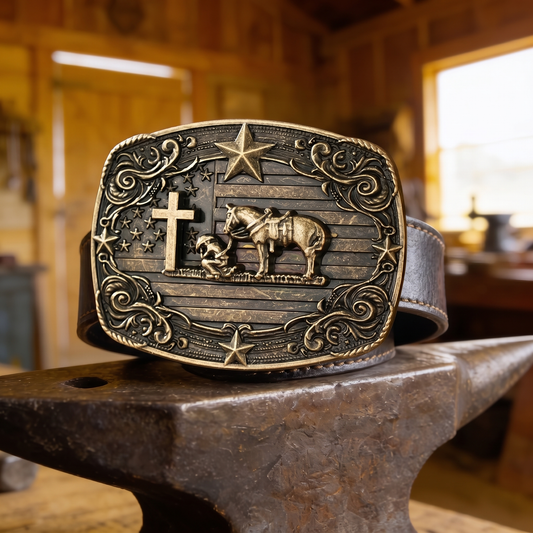 Christian Western Belt Buckle