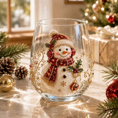 🎄 Christmas 3D Decorative Glass Cup