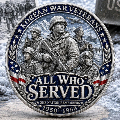 Korean War "Never Be Forgotten" Commemorative Challenge Coin