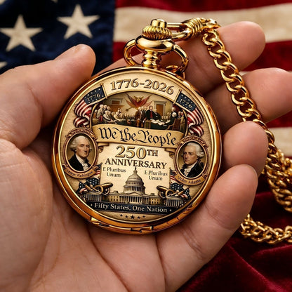 America 250th Anniversary Commemorative Pocket Watch — 1776-2026