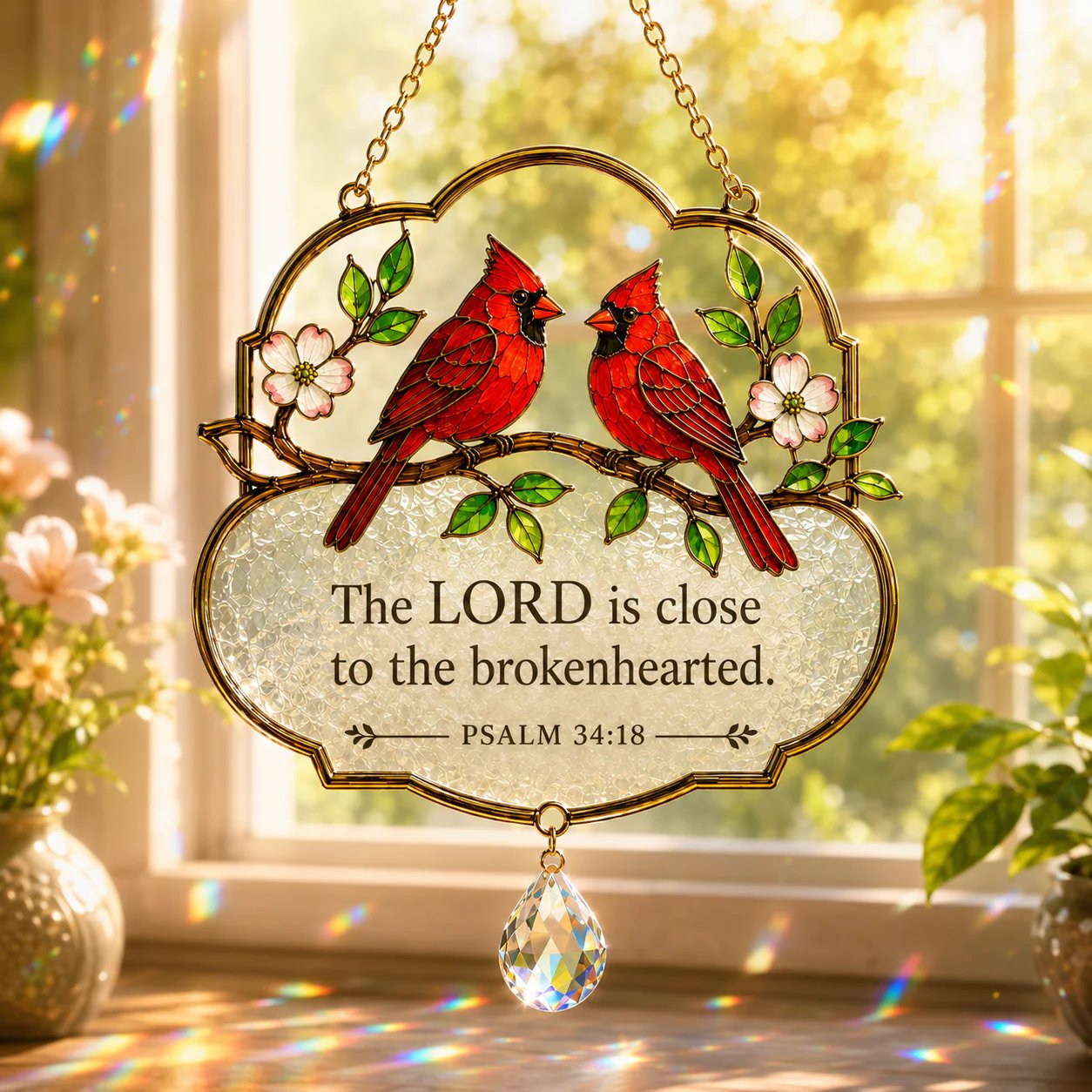🕊️🎶 Psalm 89:1 Songbird Window Suncatcher