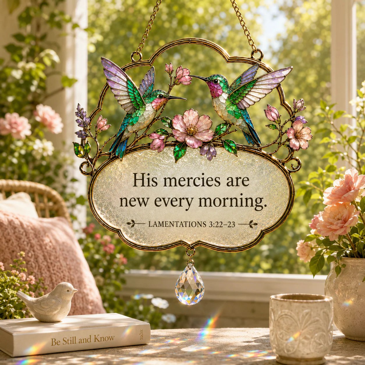 🕊️🎶 Psalm 89:1 Songbird Window Suncatcher