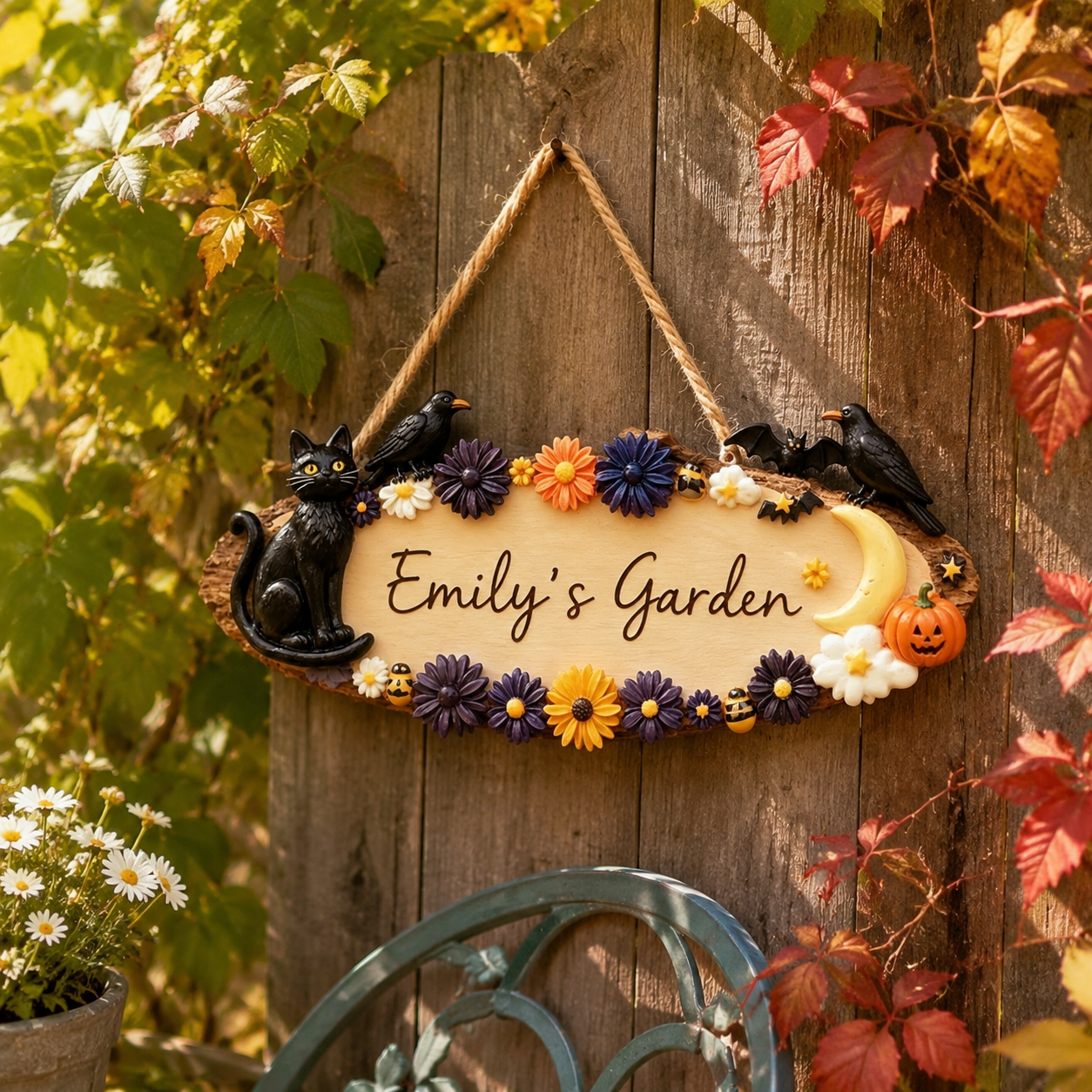 Personalized Halloween Magic Garden Sign