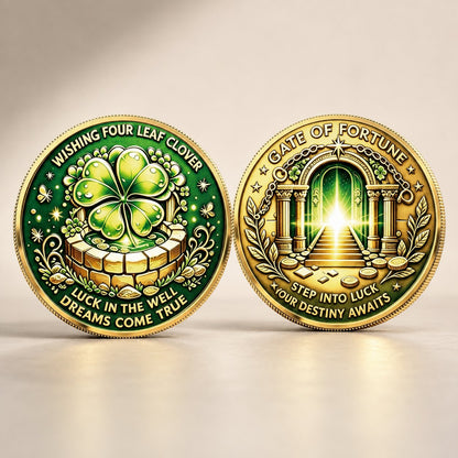 🍀Fortune Favors the Bold Vintage Lucky Cap – Free Clover Coin Included