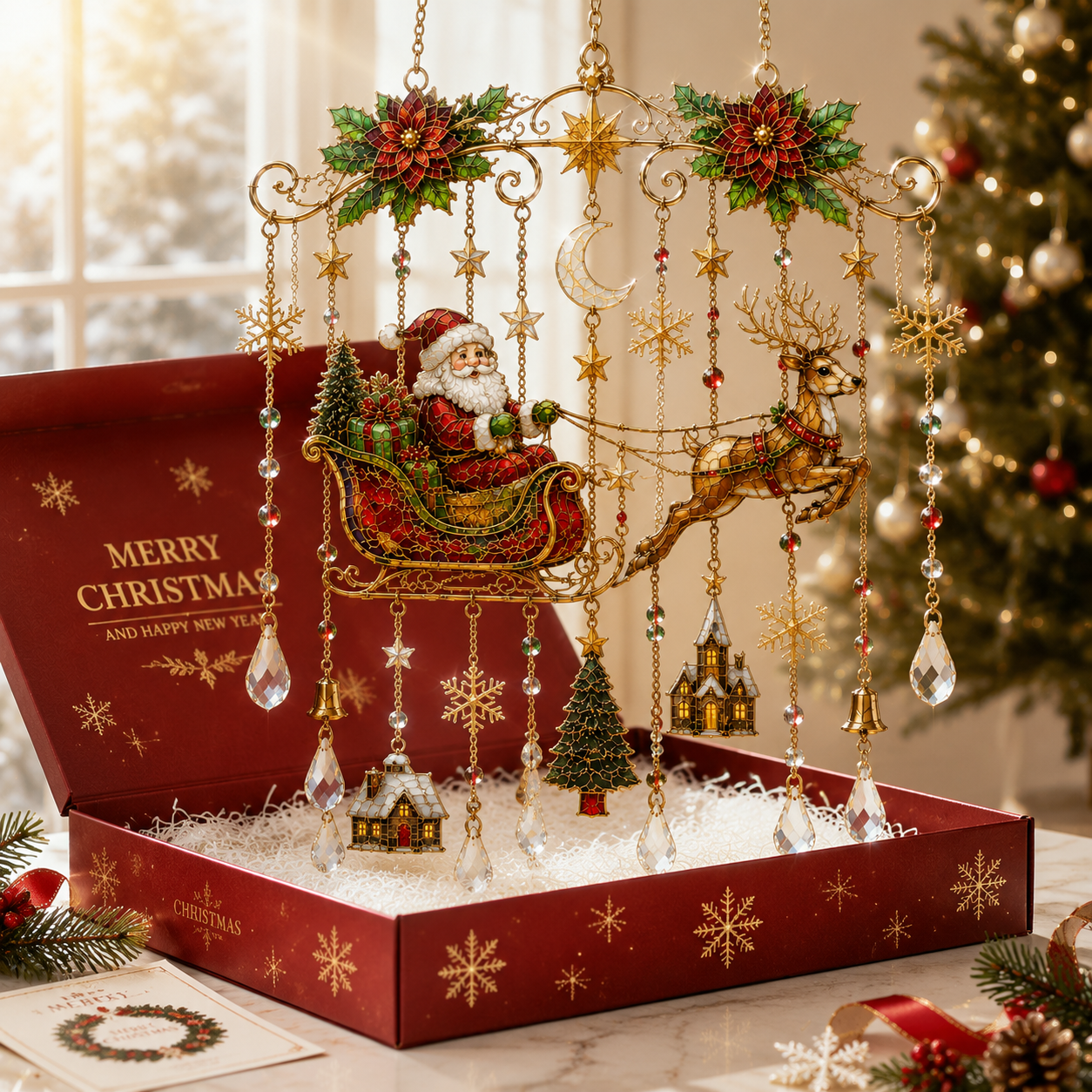 🔥Last Day 49% OFF - Handmade Christmas Window Hanging