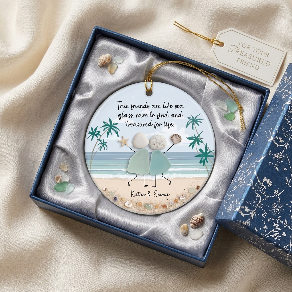 True Friends Are Like Sea Glass Personalized Ornament