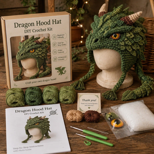 🧶✨ Fantasy Character Hood Hat DIY Crochet Kit Series