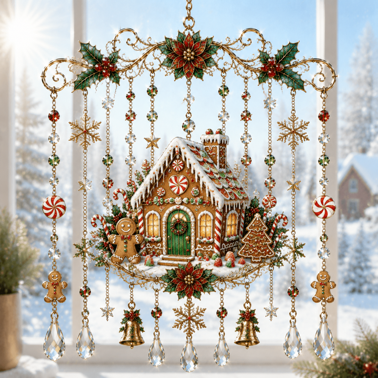 Handmade Christmas Window Hanging