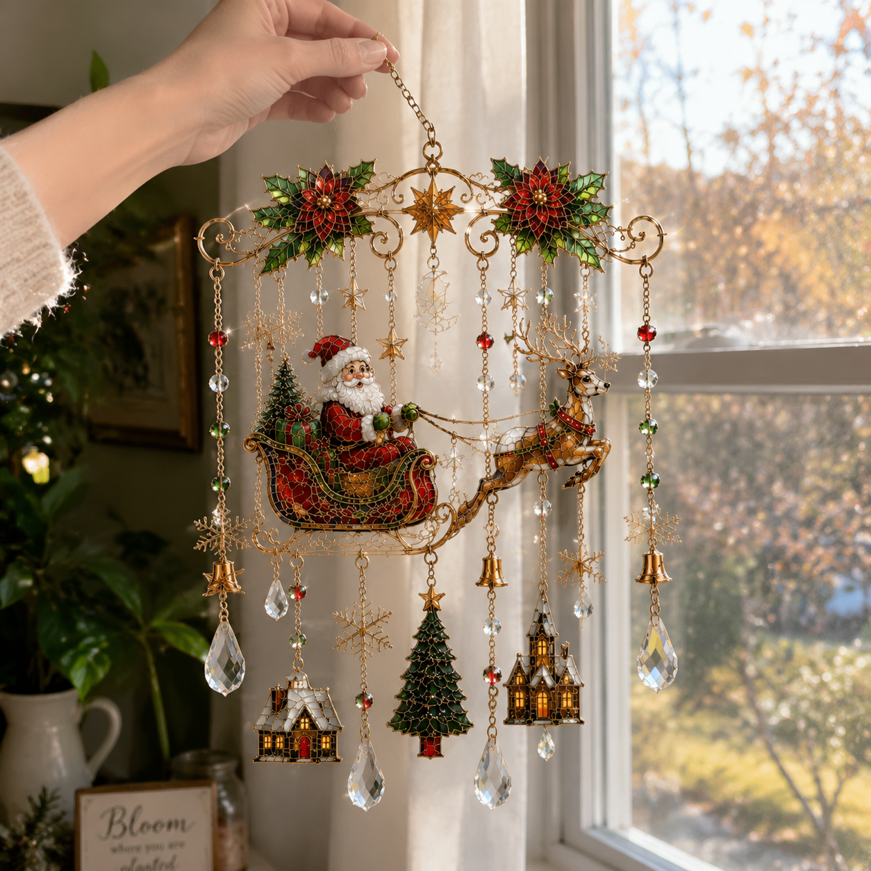 Handmade Christmas Window Hanging
