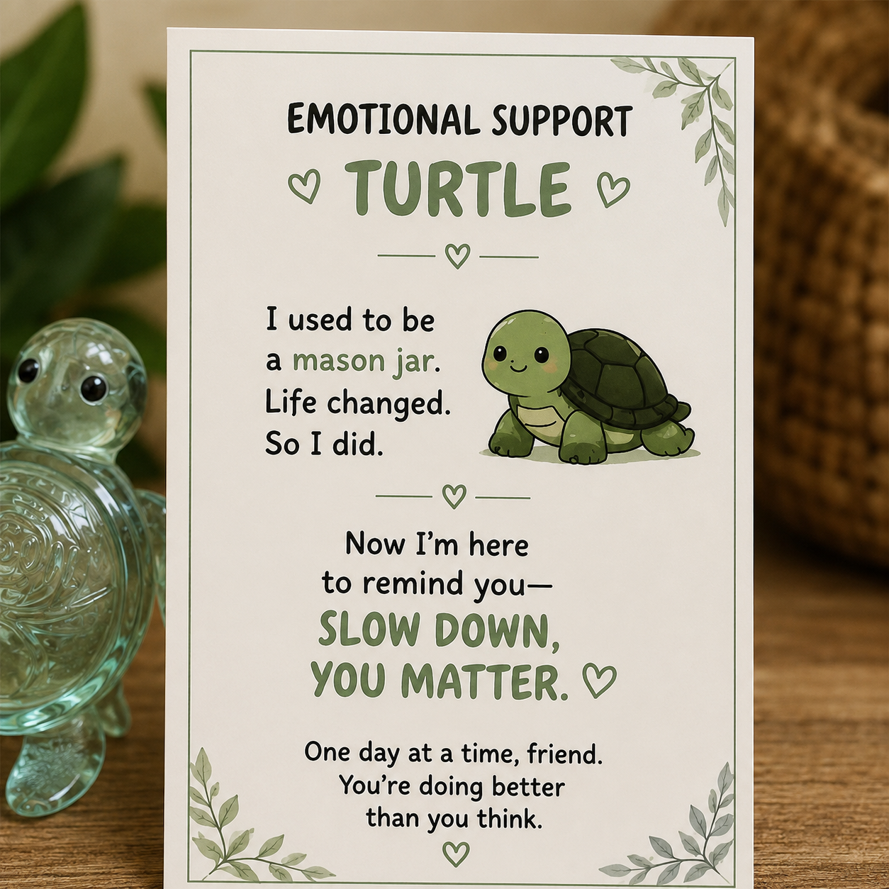 💛 Emotional Support Glass Animal Gift – A Little Reminder You Matter 🐝🐸🌸