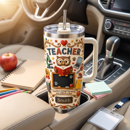 Personalized Teacher Gift Tumbler For Back To School