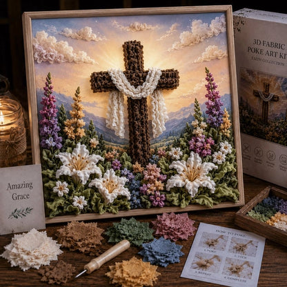 ✝️ 3D Christian Fabric Poke Art Kit – A little faith, one beautiful fabric fold at a time 🙏✨