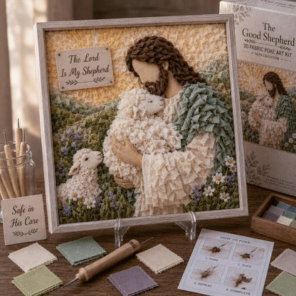 ✝️ 3D Christian Fabric Poke Art Kit – A little faith, one beautiful fabric fold at a time 🙏✨