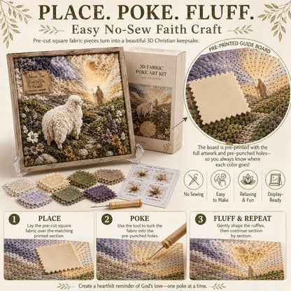 ✝️ 3D Christian Fabric Poke Art Kit – A little faith, one beautiful fabric fold at a time 🙏✨