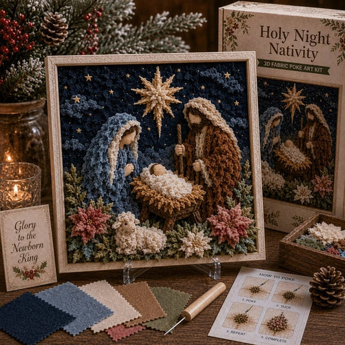 ✝️ 3D Christian Fabric Poke Art Kit – A little faith, one beautiful fabric fold at a time 🙏✨