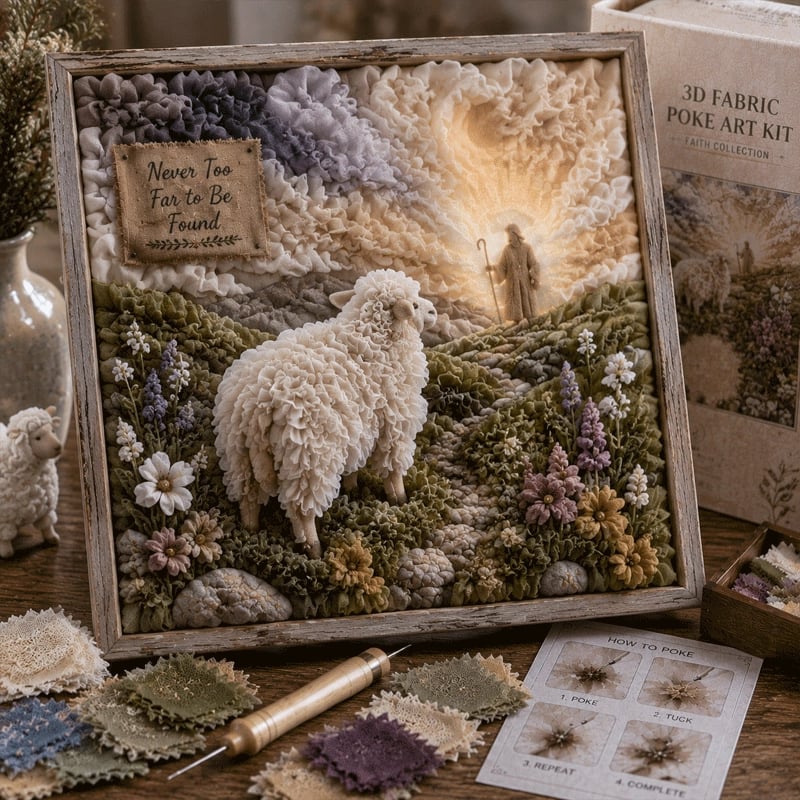 ✝️ 3D Christian Fabric Poke Art Kit – A little faith, one beautiful fabric fold at a time 🙏✨