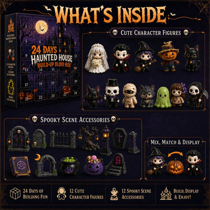 🏚️🎃Haunted House Build-Up Blind Box – 24 Days of Spooky Surprises