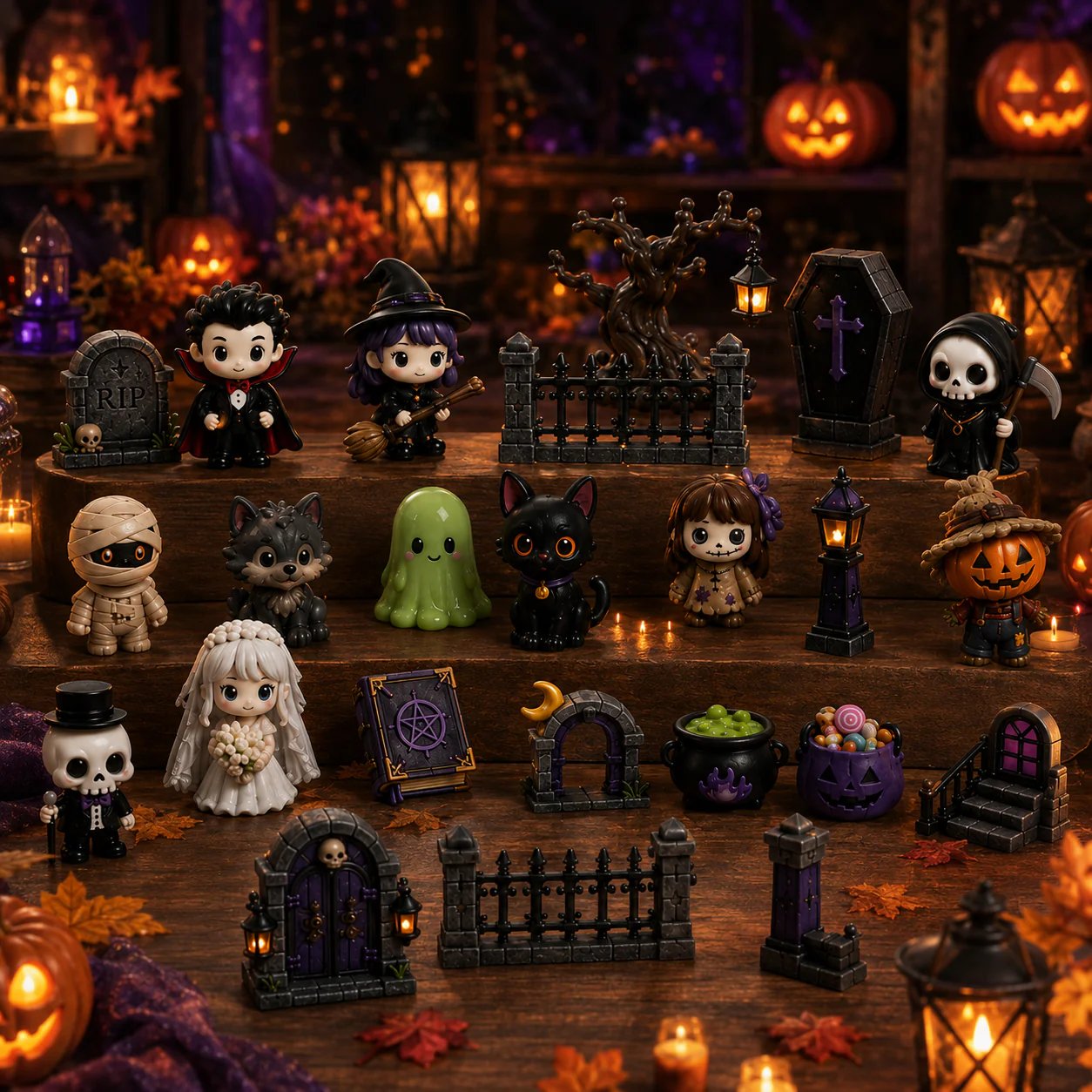 🏚️🎃Haunted House Build-Up Blind Box – 24 Days of Spooky Surprises