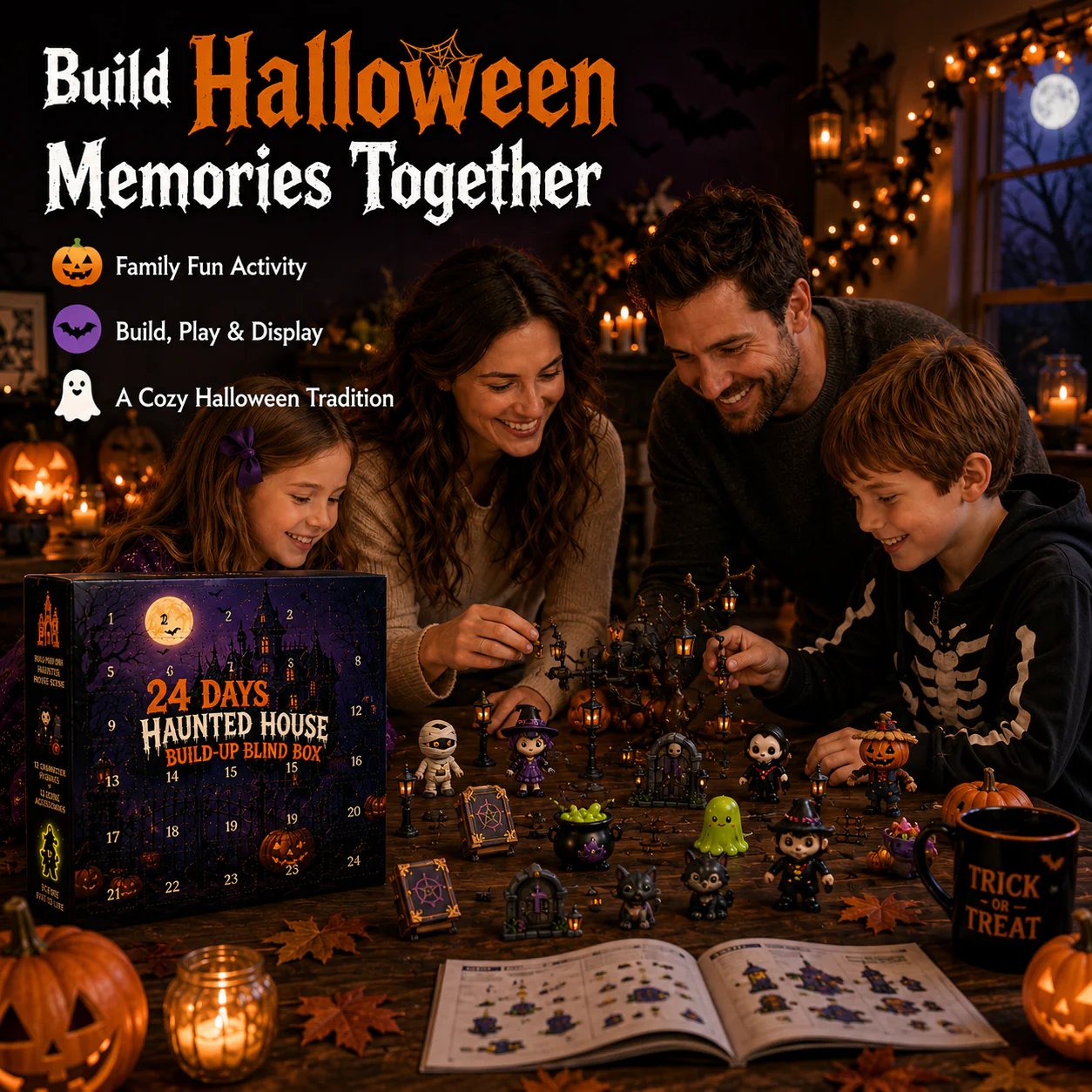 🏚️🎃Haunted House Build-Up Blind Box – 24 Days of Spooky Surprises