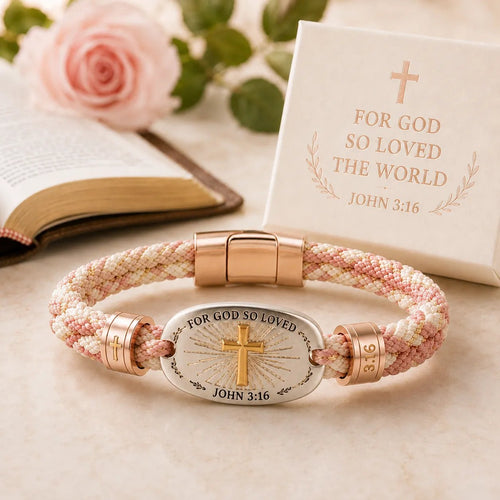 ✝️ Christian Scripture Faith Bracelet Collection – 6 Meaningful Bible Verse Designs with Raised Gold Cross, Magnetic Clasp &amp; Matching Gift Box 🙏✨