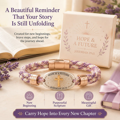 ✝️ Christian Scripture Faith Bracelet Collection – 6 Meaningful Bible Verse Designs with Raised Gold Cross, Magnetic Clasp &amp; Matching Gift Box 🙏✨