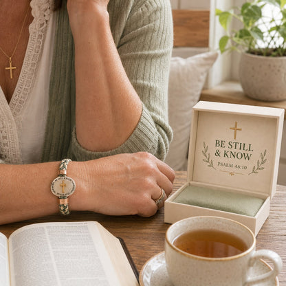 ✝️ Christian Scripture Faith Bracelet Collection – 6 Meaningful Bible Verse Designs with Raised Gold Cross, Magnetic Clasp &amp; Matching Gift Box 🙏✨
