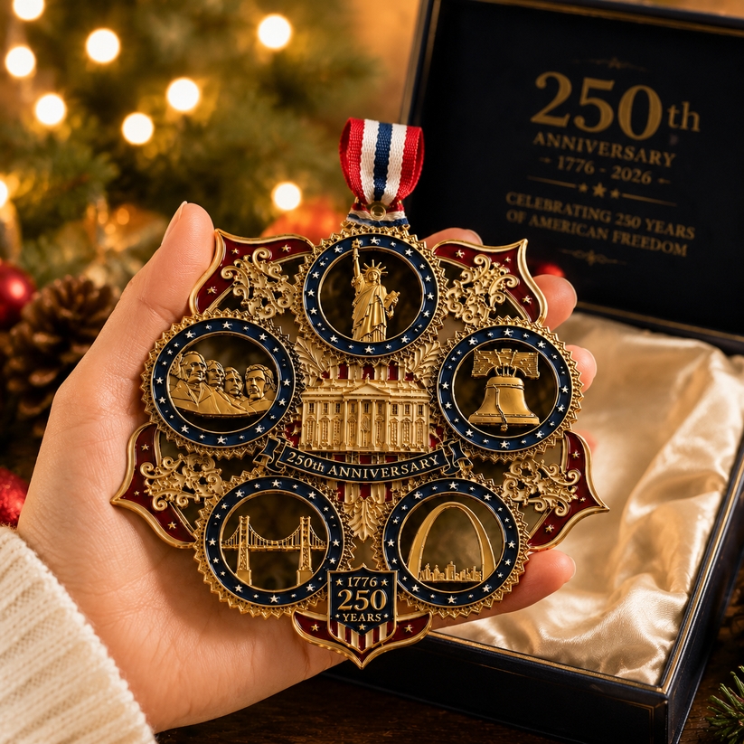 🇺🇸✨ America 250th Anniversary Commemorative Christmas Ornament
