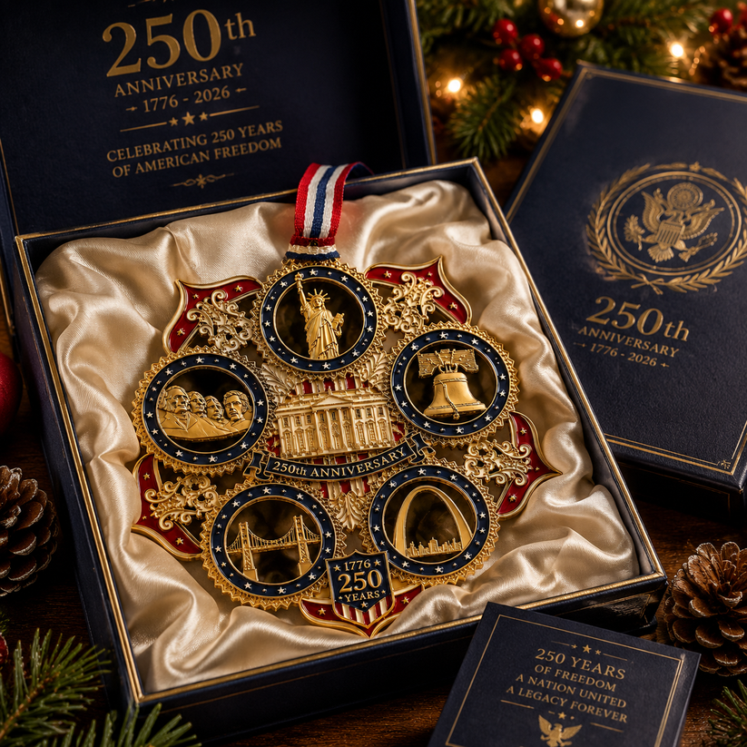 🇺🇸✨ America 250th Anniversary Commemorative Christmas Ornament