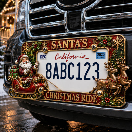 🎄 Christmas License Plate Frame – Festive Style for Every Ride 🚗✨