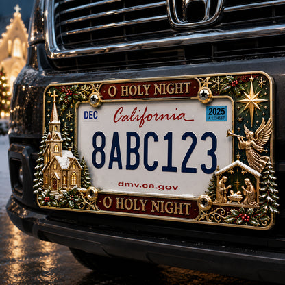 🎄 Christmas License Plate Frame – Festive Style for Every Ride 🚗✨