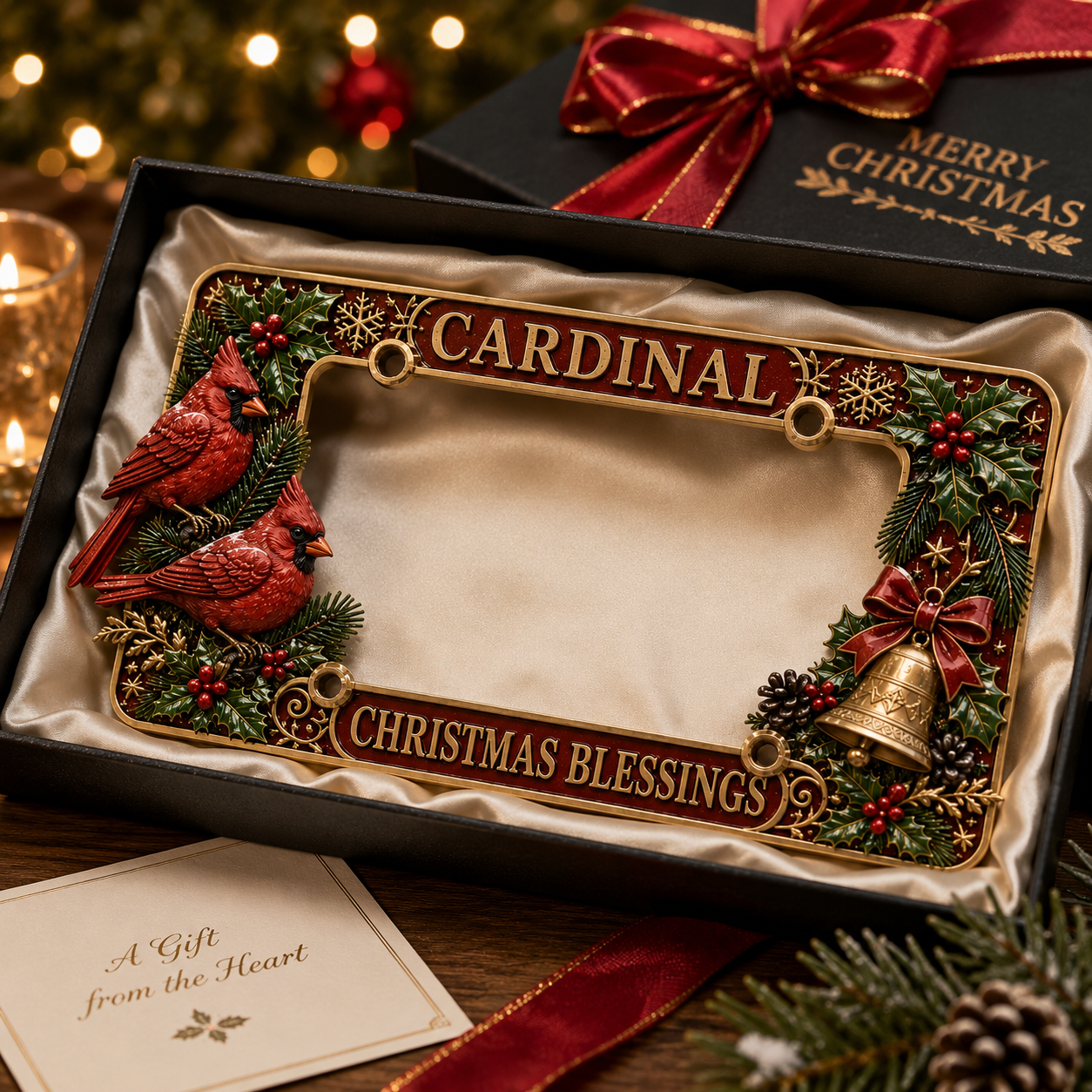 🎄 Christmas License Plate Frame – Festive Style for Every Ride 🚗✨
