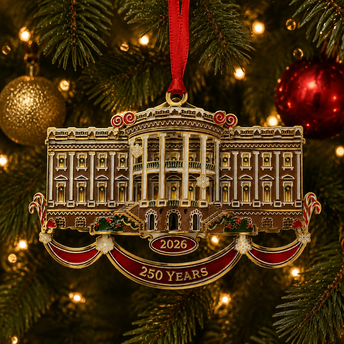 White House Christmas Tree Ornament