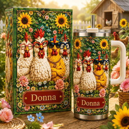 Custom Chicken Mom Tumbler Gift