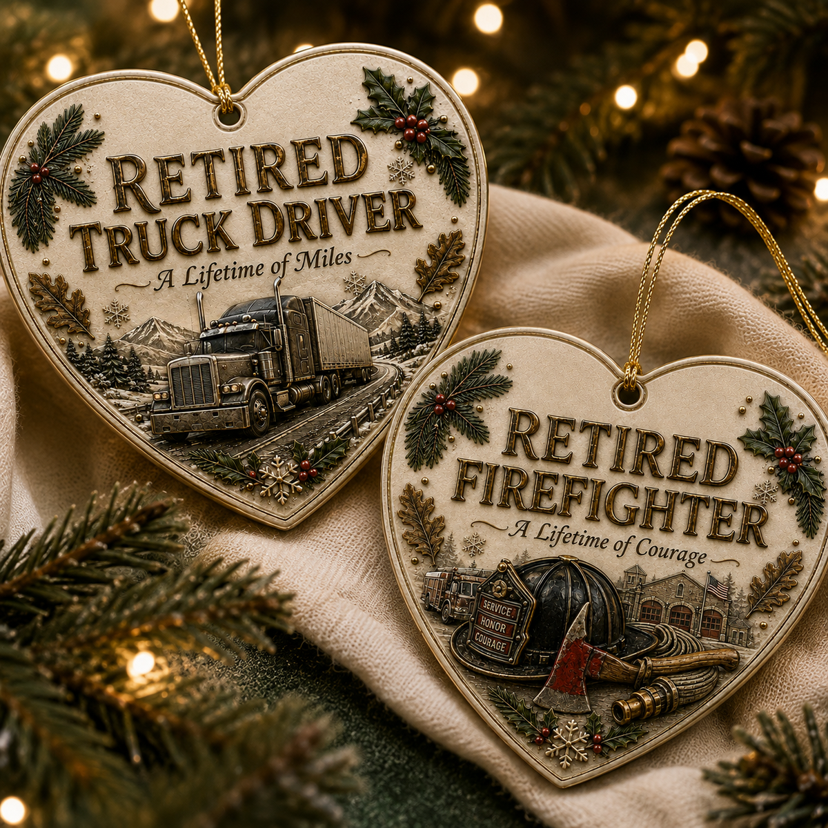 🎄 Retired Men's Careers Christmas Ornament – Honor A Lifetime Of Hard Work ⚒️✨