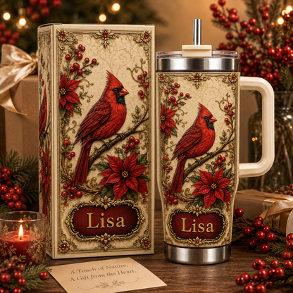 Personalized Cardinal Memorial Gift Tumbler For Women