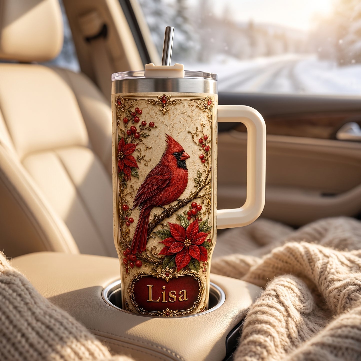 Personalized Cardinal Memorial Gift Tumbler For Women