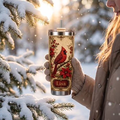 Personalized Cardinal Memorial Gift Tumbler For Women